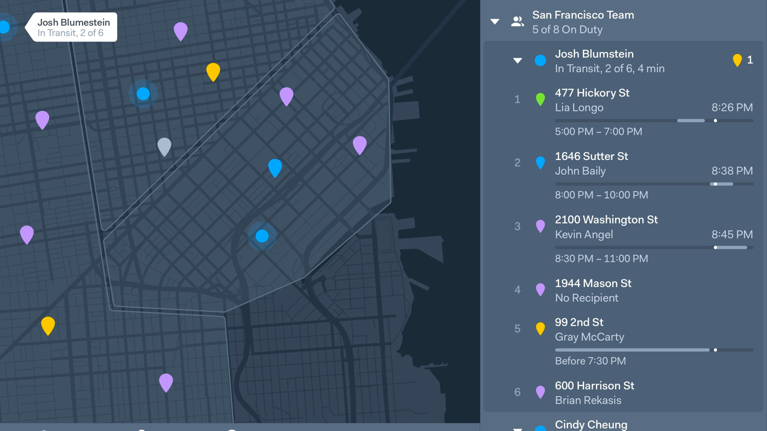 Tracking packages once they are loaded onto trucks with Onfleet last mile delivery tracking software