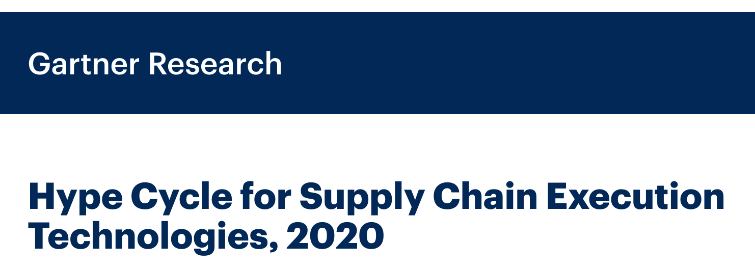 Onfleet Gartner Hype Cycle for Supply Chain Execution Technologies 2020