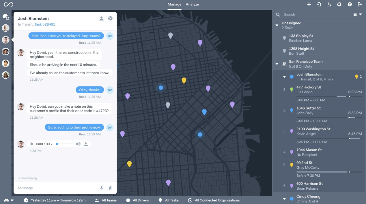 Communications between your drivers, fleet managers, and customers aid efficiency