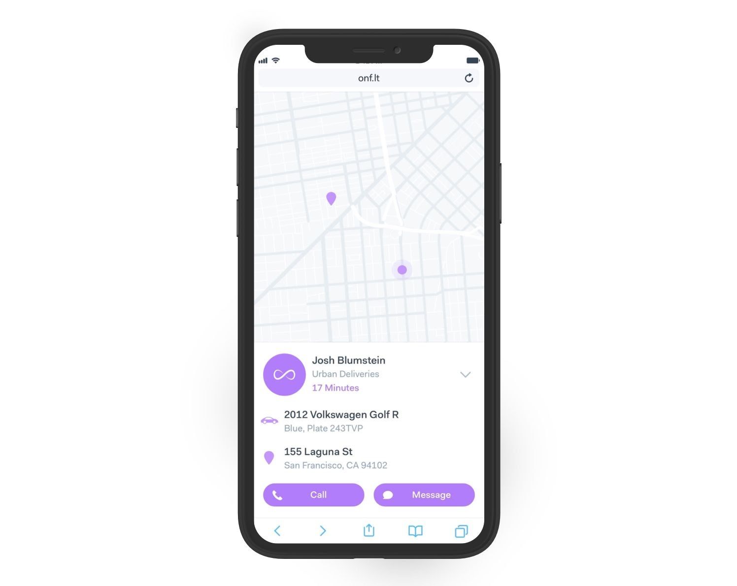 Delivery tracking with Onfleet’s mobile app