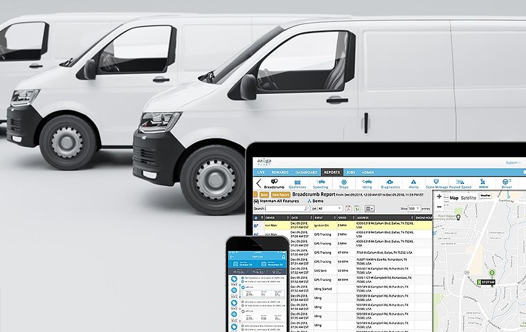 Azuga's systems can be installed in moments and connect with Onfleet's delivery software