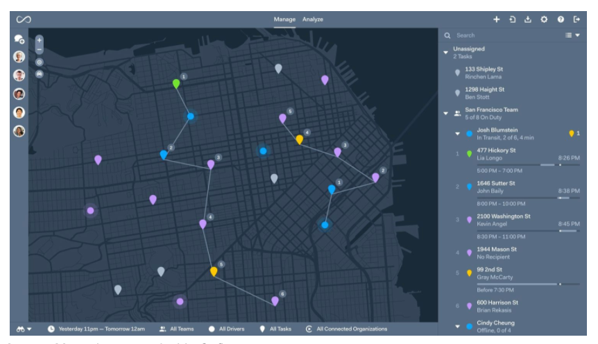  Managing routes inside Onfleet