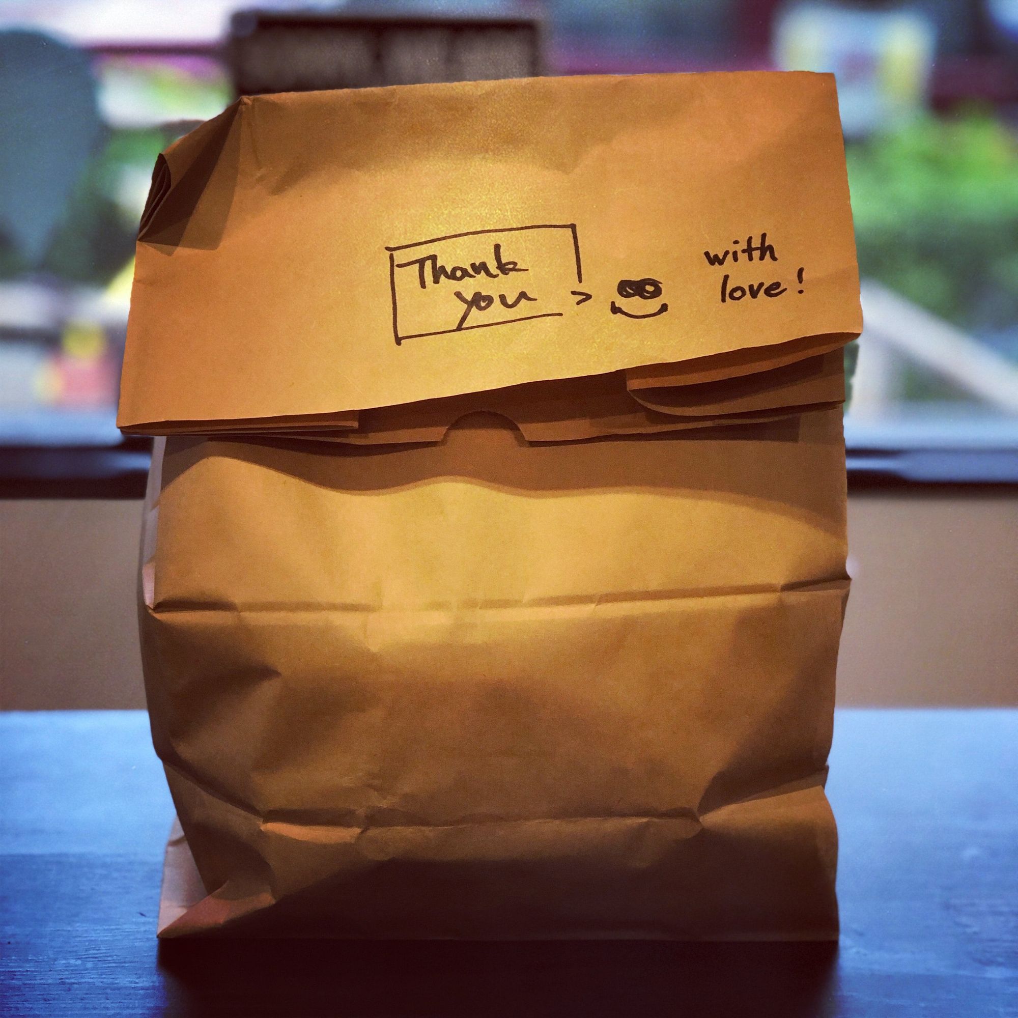 brown bag, delivery