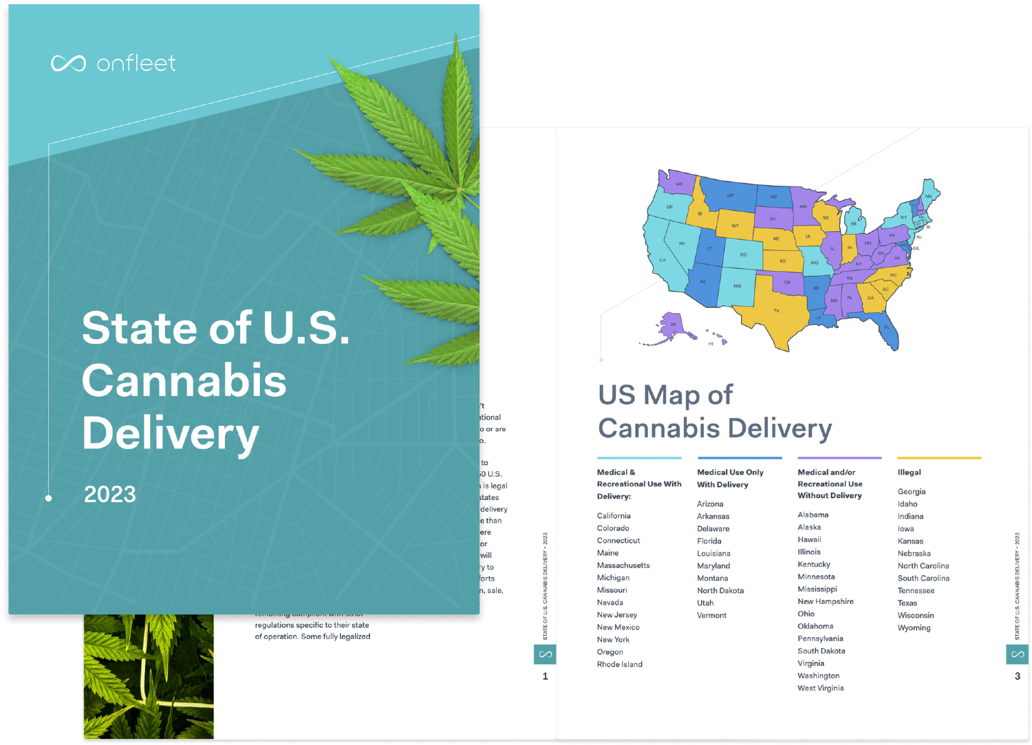 Cover of 'State of U.S. Cannabis Delivery 2023' ebook by Onfleet
